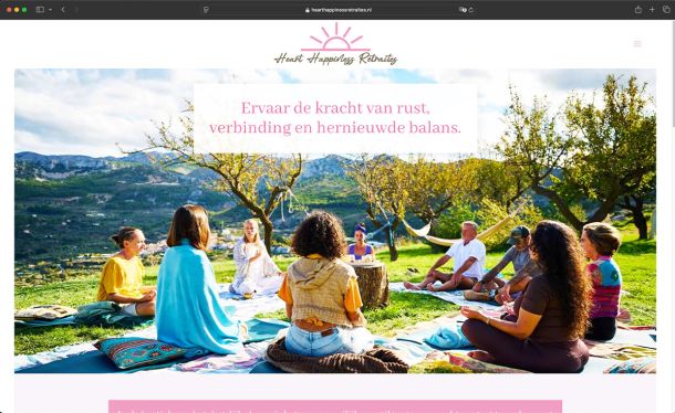 Ghekko Website Design: Heart Happiness Retraites
